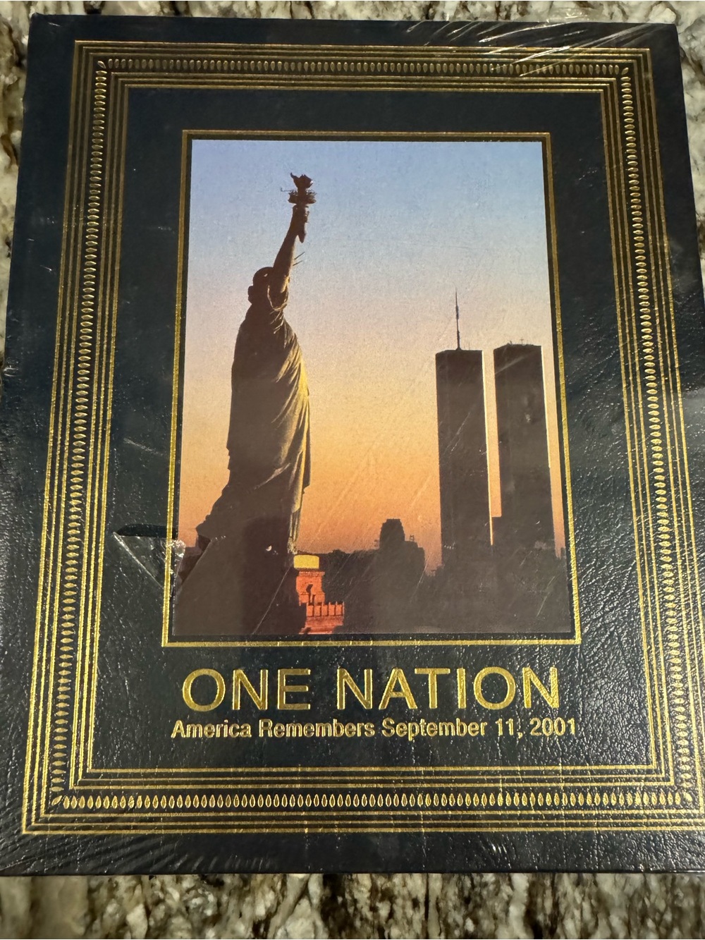 Sealed One Nation Commemorative Leatherette Journal - Black & Gold